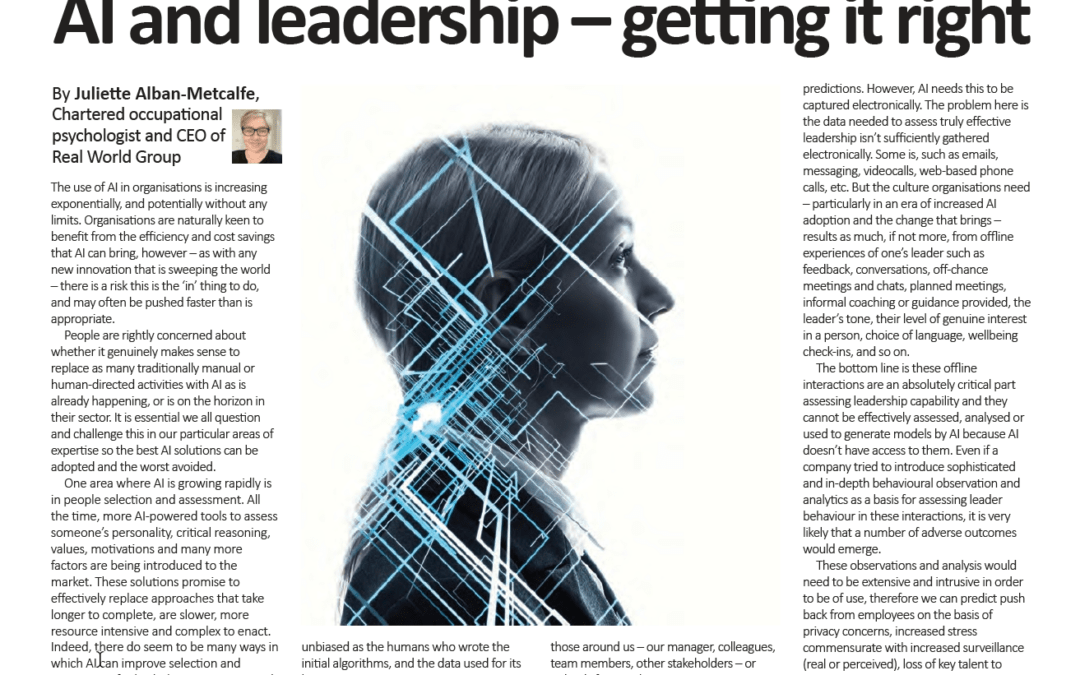 AI and leadership – getting it right